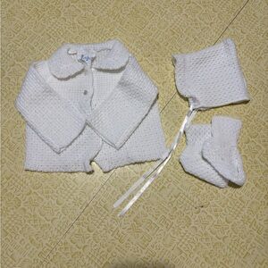 Vintage Knit White Matching Set